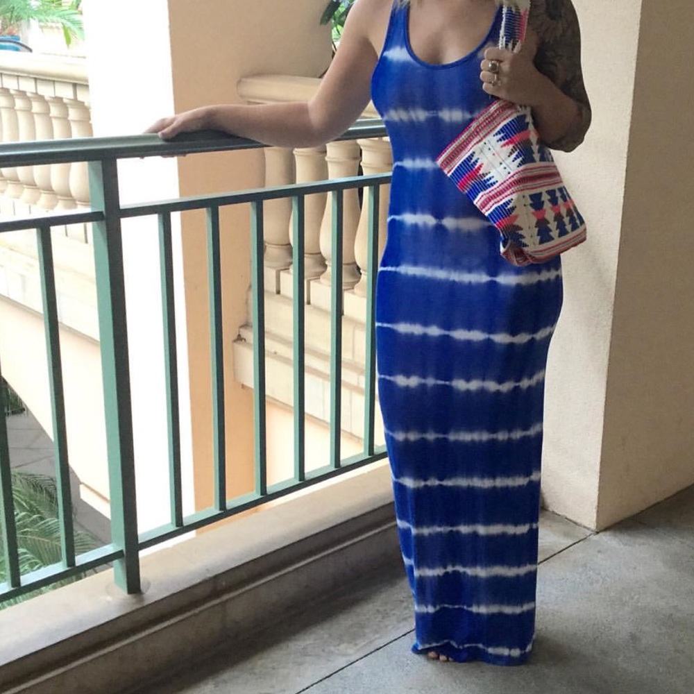 Royal blue maxi dress